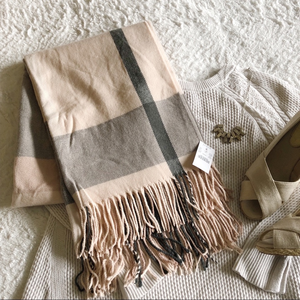 🆕NWT J. Crew Plaid Blanket Scarf